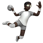 Émoji 🤾🏿 Personne Jouant Au Handball : Peau Foncée sur Apple iOS 14.2.