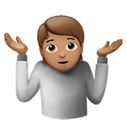🤷🏽 Emoji Persona Encogida De Hombros: Tono De Piel Medio en Apple iOS 14.2.