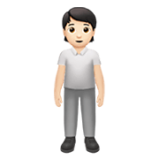 🧍🏻 Emoji Persona De Pie: Tono De Piel Claro en Apple iOS 14.2.