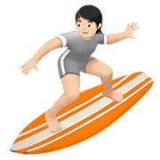 🏄🏻 Emoji Persona Haciendo Surf: Tono De Piel Claro en Apple iOS 14.2.