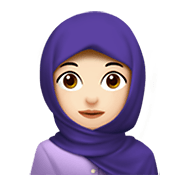 🧕🏻 Emoji Mujer Con Hiyab: Tono De Piel Claro en Apple iOS 14.2.