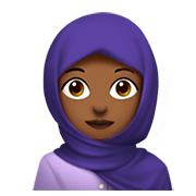 🧕🏾 Emoji Frau mit Kopftuch: mitteldunkle Hautfarbe Apple iOS 14.2.