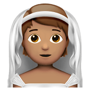 Émoji 👰🏽 Personne Mariée Avec Voile : Peau Légèrement Mate sur Apple iOS 14.2.