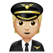 Emoji 🧑🏼‍✈️ Pilota: Carnagione Abbastanza Chiara su Apple iOS 14.2.