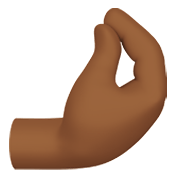 🤌🏾 Emoji zusammengedrückte Finger: mitteldunkle Hautfarbe Apple iOS 14.2.