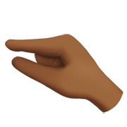 🤏🏾 Emoji Mão Beliscando: Pele Morena Escura na Apple iOS 14.2.