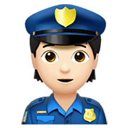👮🏻 Emoji Polizist(in): helle Hautfarbe Apple iOS 14.2.