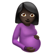 🤰🏿 Emoji Mujer Embarazada: Tono De Piel Oscuro en Apple iOS 14.2.