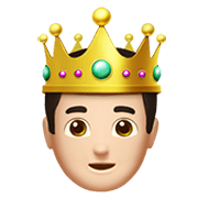 🤴🏻 Emoji Príncipe: Tono De Piel Claro en Apple iOS 14.2.