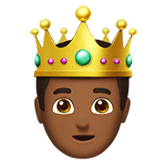 Emoji 🤴🏾 Principe: Carnagione Abbastanza Scura su Apple iOS 14.2.