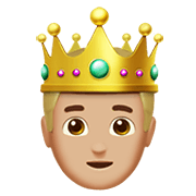 🤴🏼 Emoji Príncipe: Tono De Piel Claro Medio en Apple iOS 14.2.