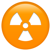 Emoji ☢️ Simbolo Della Radioattività su Apple iOS 14.2.