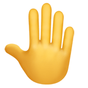 Emoji 🤚 Dorso Mano Alzata su Apple iOS 14.2.