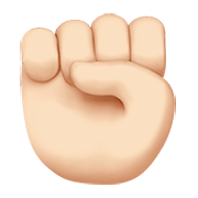 ✊🏻 Emoji Puño En Alto: Tono De Piel Claro en Apple iOS 14.2.