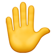 ✋ Emoji Mão Levantada na Apple iOS 14.2.