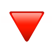🔻 Emoji Triángulo Rojo Hacia Abajo en Apple iOS 14.2.