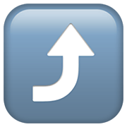 Émoji ⤴️ Flèche Courbe Haut sur Apple iOS 14.2.