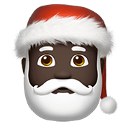 🎅🏿 Emoji Papá Noel: Tono De Piel Oscuro en Apple iOS 14.2.