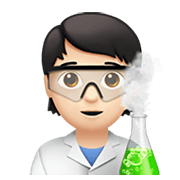 Emoji 🧑🏻‍🔬 Persona Che Lavora In Campo Scientifico: Carnagione Chiara su Apple iOS 14.2.