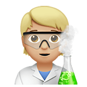 🧑🏼‍🔬 Emoji Científico: Tono De Piel Claro Medio en Apple iOS 14.2.