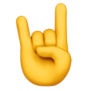 🤘 Emoji Mano Haciendo El Signo De Cuernos en Apple iOS 14.2.