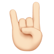 🤘🏻 Emoji Mano Haciendo El Signo De Cuernos: Tono De Piel Claro en Apple iOS 14.2.