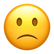 🙁 Emoji Cara Con El Ceño Ligeramente Fruncido en Apple iOS 14.2.