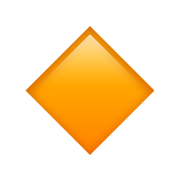 🔸 Emoji Rombo Naranja Pequeño en Apple iOS 14.2.