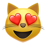 😻 Emoji lachende Katze mit Herzen als Augen Apple iOS 14.2.