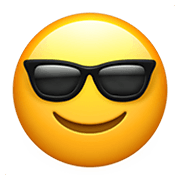 😎 Emoji Rosto Sorridente Com óculos Escuros na Apple iOS 14.2.