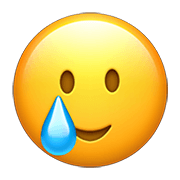 Emoji 🥲 Faccina Sorridente Con Lacrima su Apple iOS 14.2.