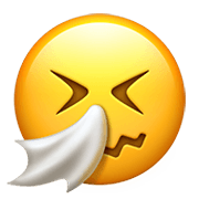 🤧 Emoji Cara Estornudando en Apple iOS 14.2.