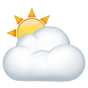 Emoji ⛅ Sole Coperto su Apple iOS 14.2.
