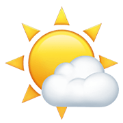 🌤️ Emoji Sonne hinter kleiner Wolke Apple iOS 14.2.