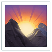 🌄 Emoji Amanecer Sobre Montañas en Apple iOS 14.2.