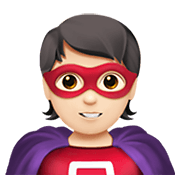 Émoji 🦸🏻 Super-héros : Peau Claire sur Apple iOS 14.2.