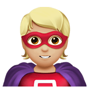 Emoji 🦸🏼 Supereroe: Carnagione Abbastanza Chiara su Apple iOS 14.2.