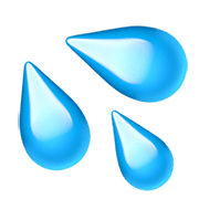 Emoji 💦 Gocce Di Sudore su Apple iOS 14.2.