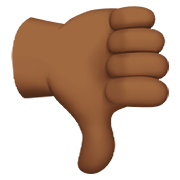 👎🏾 Emoji Polegar Para Baixo: Pele Morena Escura na Apple iOS 14.2.