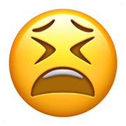 Emoji 😫 Faccina Stanca su Apple iOS 14.2.