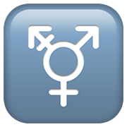 Émoji ⚧ Symbole transgenre sur Apple iOS 14.2.