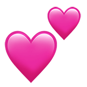 Émoji 💕 Deux Cœurs sur Apple iOS 14.2.