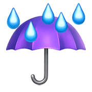 ☔ Emoji Paraguas Con Gotas De Lluvia en Apple iOS 14.2.