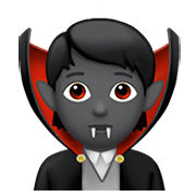 🧛🏾 Emoji Vampiro: Pele Morena Escura na Apple iOS 14.2.