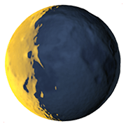 Émoji 🌘 Lune Décroissante sur Apple iOS 14.2.
