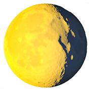 Émoji 🌖 Lune Gibbeuse Décroissante sur Apple iOS 14.2.