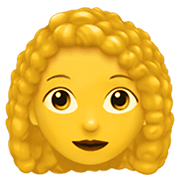 👩‍🦱 Emoji Mujer: Pelo Rizado en Apple iOS 14.2.