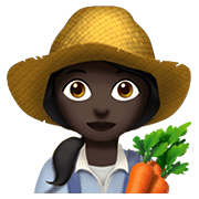 👩🏿‍🌾 Emoji Agricultora: Tono De Piel Oscuro en Apple iOS 14.2.