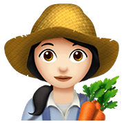 Émoji 👩🏻‍🌾 Fermière : Peau Claire sur Apple iOS 14.2.
