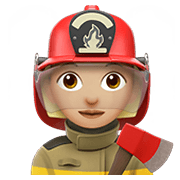 Émoji 👩🏼‍🚒 Pompier Femme : Peau Moyennement Claire sur Apple iOS 14.2.